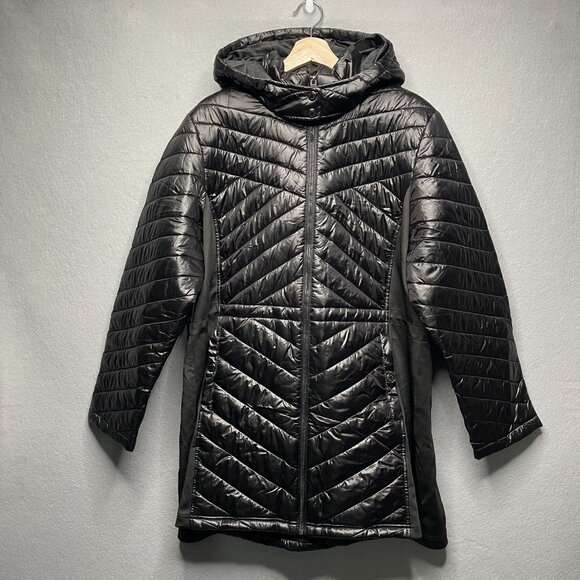 Marc New York Jackets & Blazers - Andrew Marc New York Women Hooded Quilted Puffer Jacket Winter Coat 2X Black